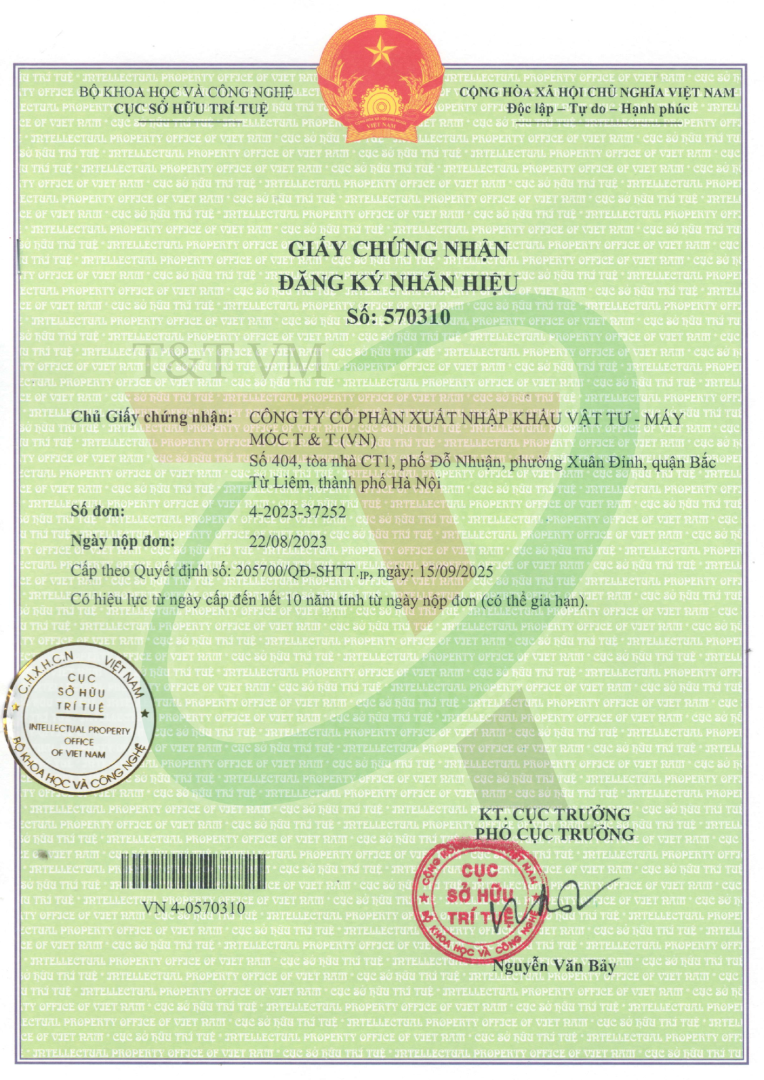 CHỨNG NHẬN ĐĂNG KÝ NHÃN HIỆU