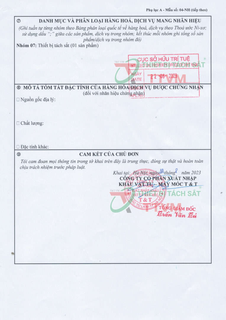 ĐĂng KÝ NhÃn HiỆu Tbts 4