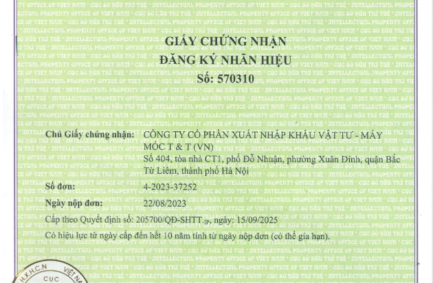 GIẤY CHỨNG NHẬN ĐĂNG KÝ NHÃN HIỆU